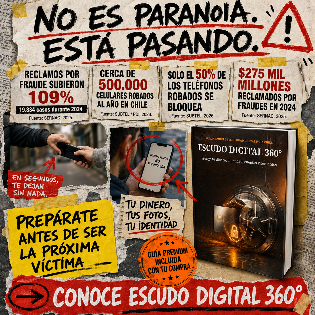 Escudo Digital 360° — Guía de Protección contra Estafas y Fraudes Digitales