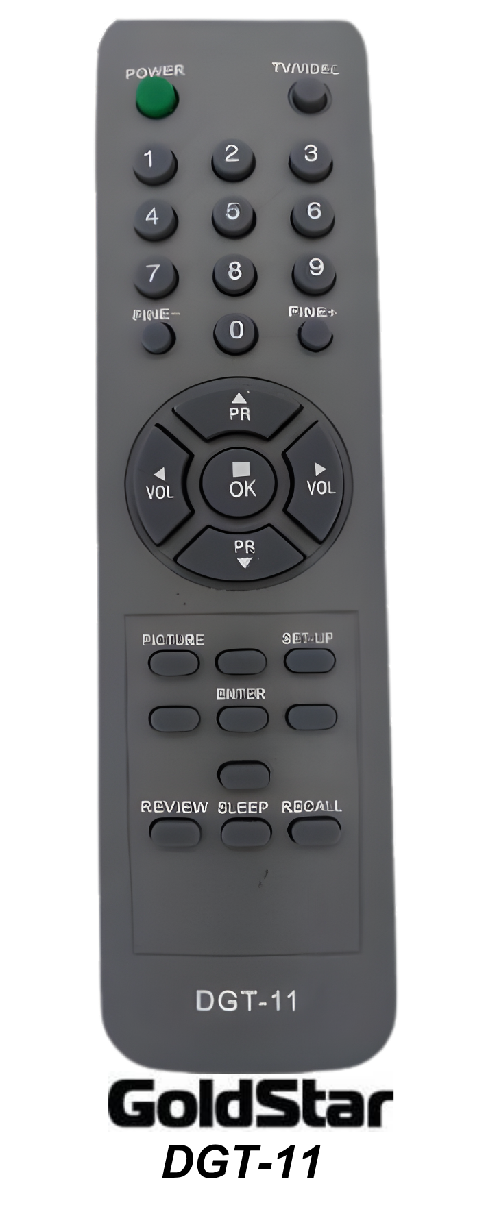 Control remoto de reemplazo GOLDSTAR  - DGT 11