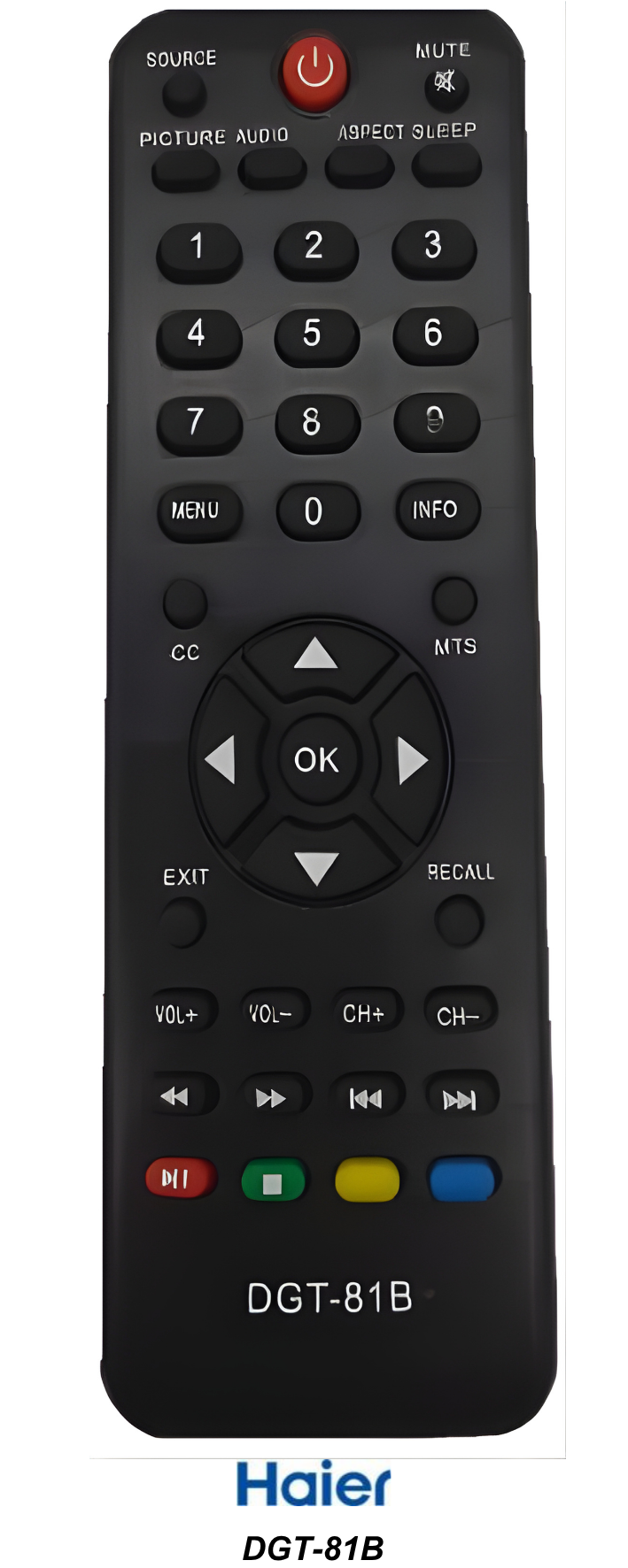 Control remoto de reemplazo:  HAIER