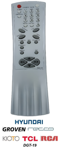 Control remoto de reemplazo  IRT - HYUNDAI - GROVEN - RECCO - KIOTO - TCL - RCA  -  DGT19