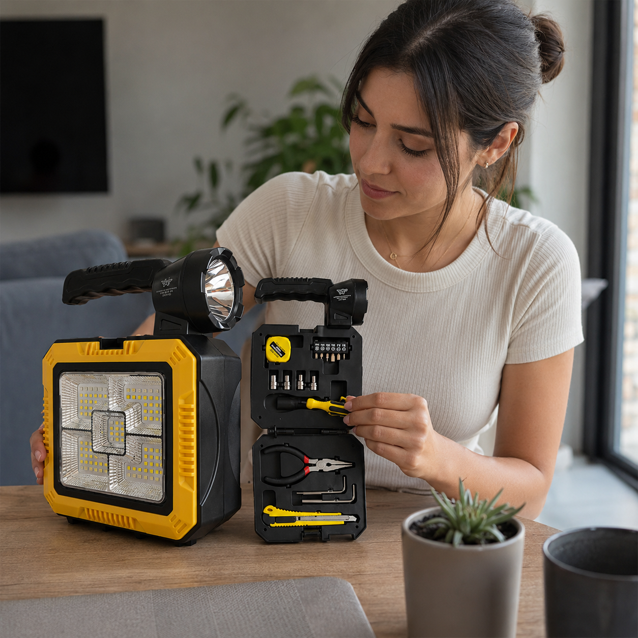 Linterna Solar con Kit de Herramientas