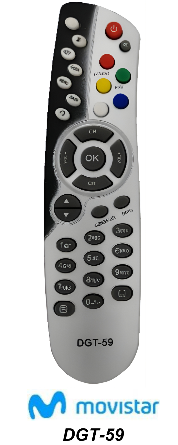 Control remoto de reemplazo:     DECODIFICADOR MOVISTAR