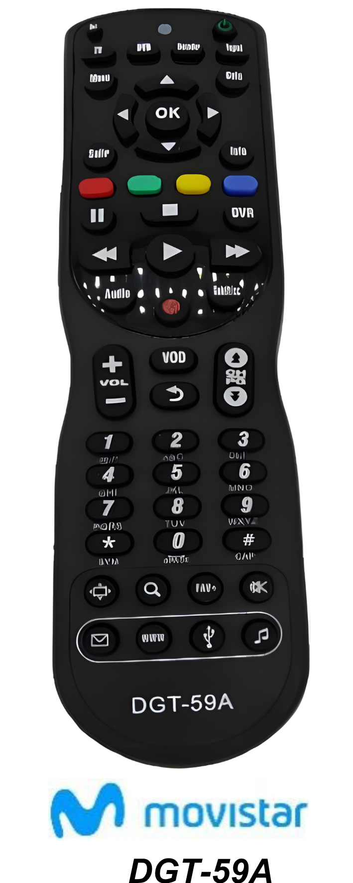 Control remoto de reemplazo:     DECODIFICADOR MOVISTAR