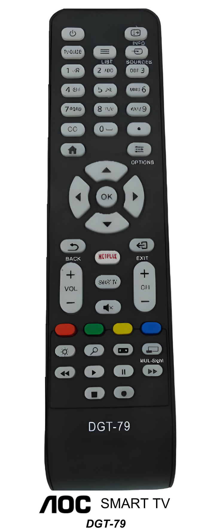 Control remoto de reemplazo:  AOC SMART TV