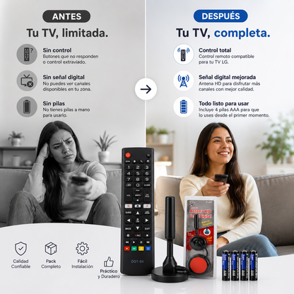 Pack Renueva tu TV LG  - Control + Antena + Pila + Envío