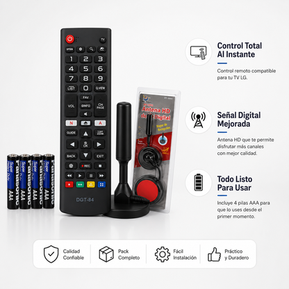 Pack Renueva tu TV LG  - Control + Antena + Pila + Envío