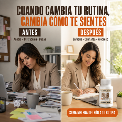 Melena de León Fortificada — Foco, Memoria y Energía Mental | 60 Cápsulas + E-book Gratis