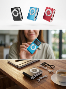 Bundle Audio Completo — MP3 + Audífonos + Memory Card + Adaptador