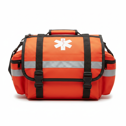Bolso de uso médico naranja con símbolo Star of Life del Pack Hogar Preparado Pro