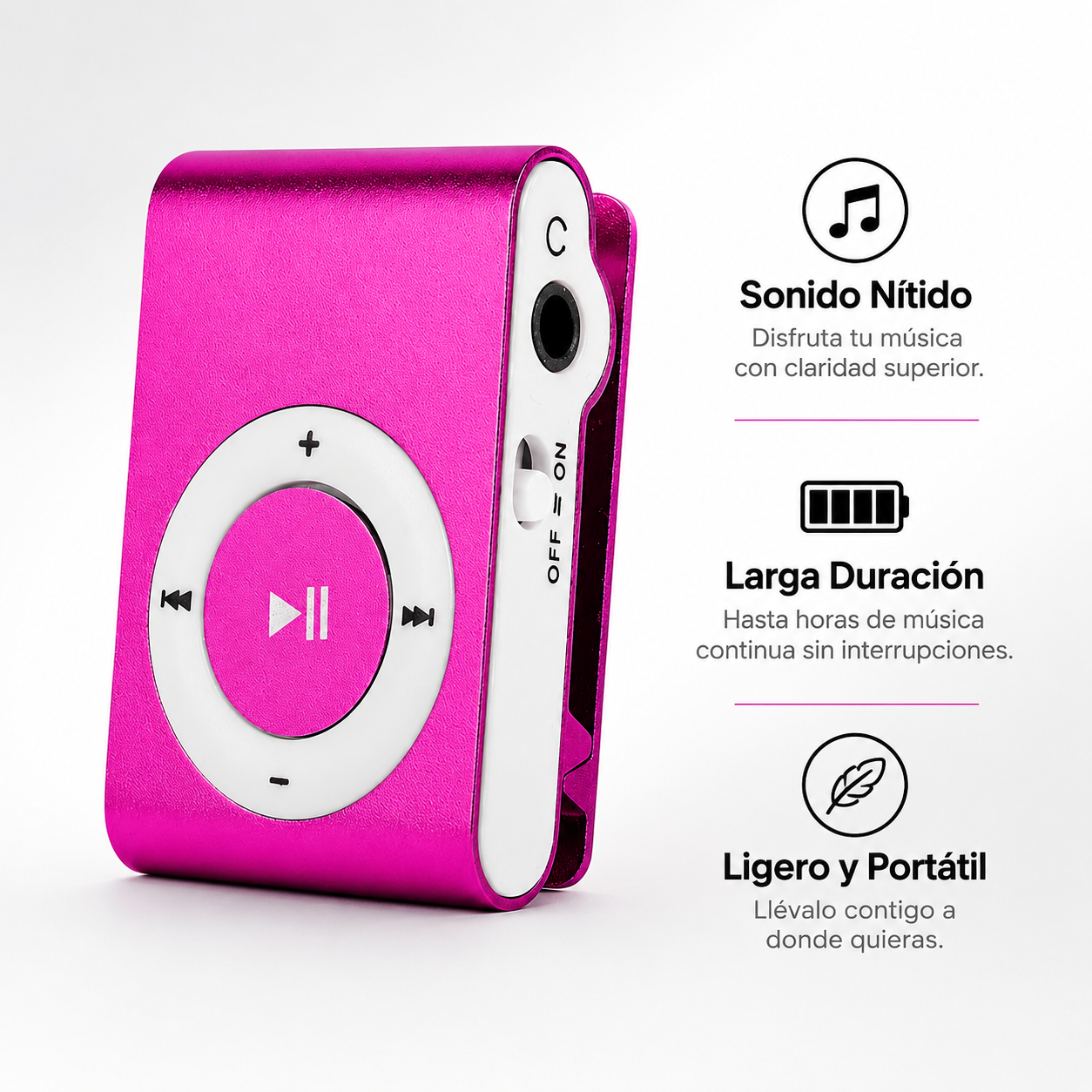 Bundle Audio Completo — MP3 + Audífonos mejorados + Memory Card + Adaptador