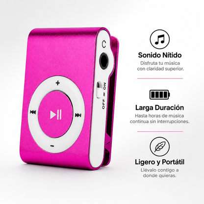 Bundle Audio Completo — MP3 + Audífonos + Memory Card + Adaptador