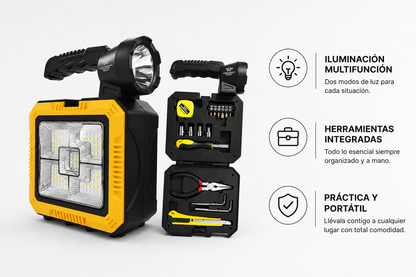 Linterna Solar con Kit de Herramientas
