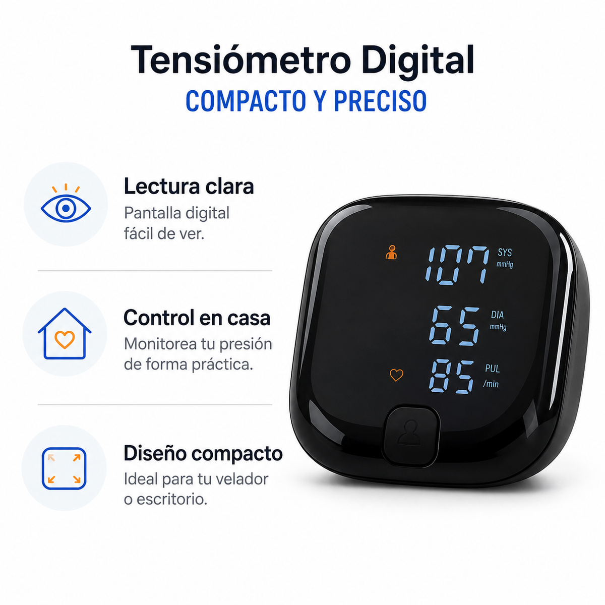 Tensíometro Digital de Muñeca con Voz en Español